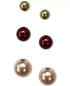 Charter Club Gold-Tone 3-Pc. Set Multicolor Imitation Pearl Stud Earrings